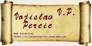 Vojislav Perčić vizit kartica